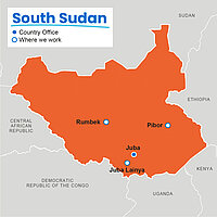 Landkarte Südsudan