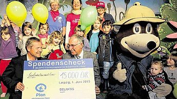 Scheckübergabe durch BELANTIS-Geschäftsführer Erwin Linnenbach