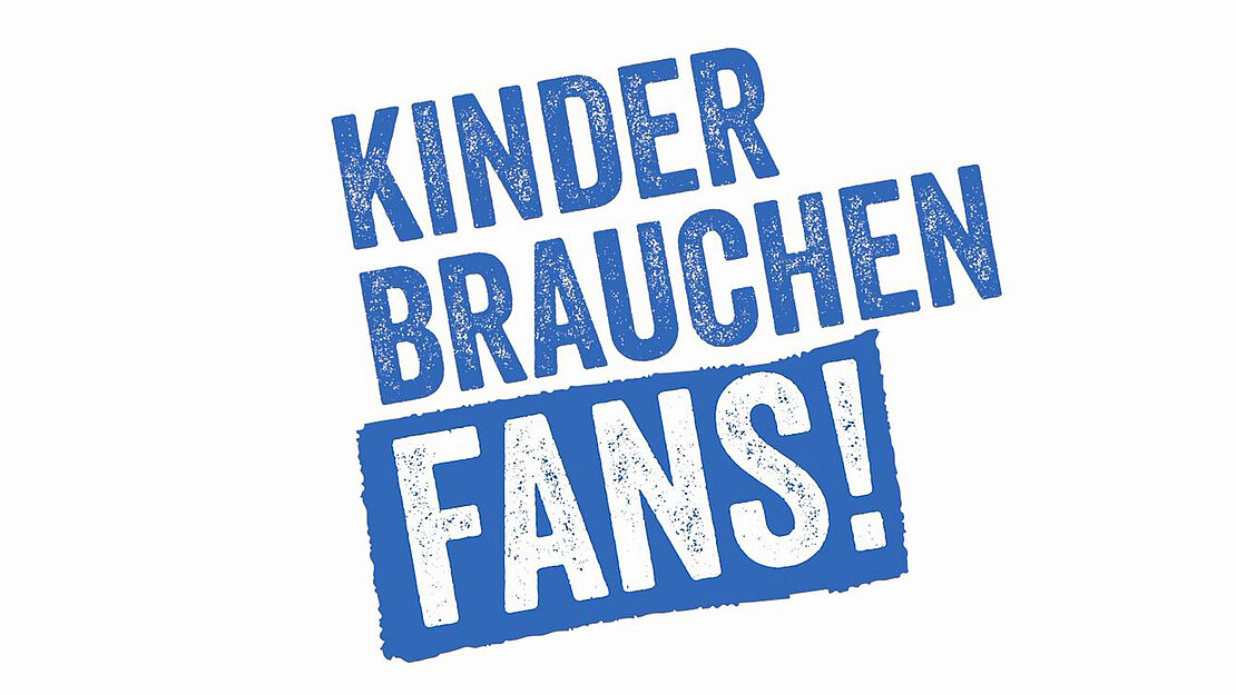 Kinder brauchen Fans Logo. 