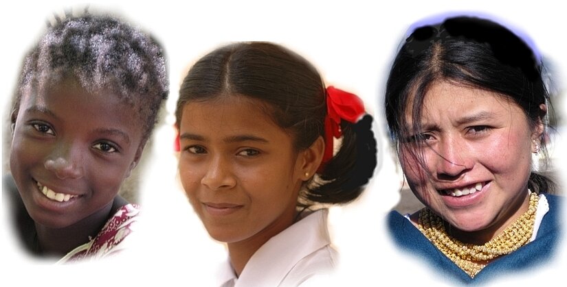 Djenebou aus Mali, Asha aus Indien und Yoselin aus Ecuador Djenebou aus Mali, Asha aus Indien und Yoselin aus Ecuador