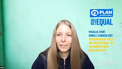 Greta ist 22 Jahre alt und engagiert sich seit 2017 im Jugendbeirat von Plan International Deutschland.