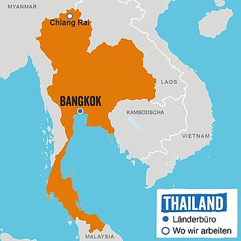 Thailand Landkarte