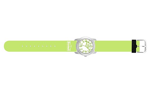 Armbanduhr Scout Armbanduhr mit sportlichem Gehäuse und grünen Armband