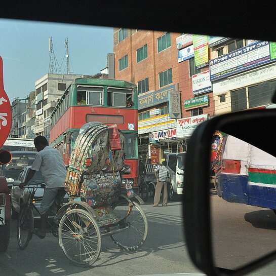 Stau in Bangladeschs Hauptstadt Dhaka.