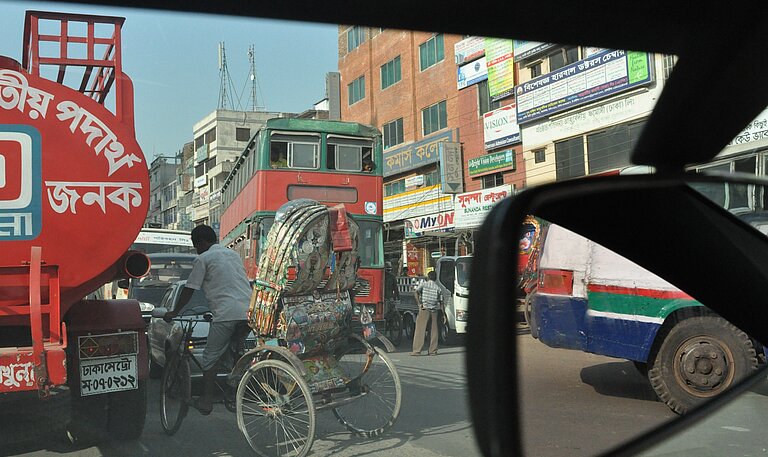 Stau in Bangladeschs Hauptstadt Dhaka.