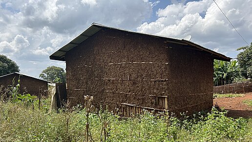 Eine Unterkunft in Ura, Äthiopien.