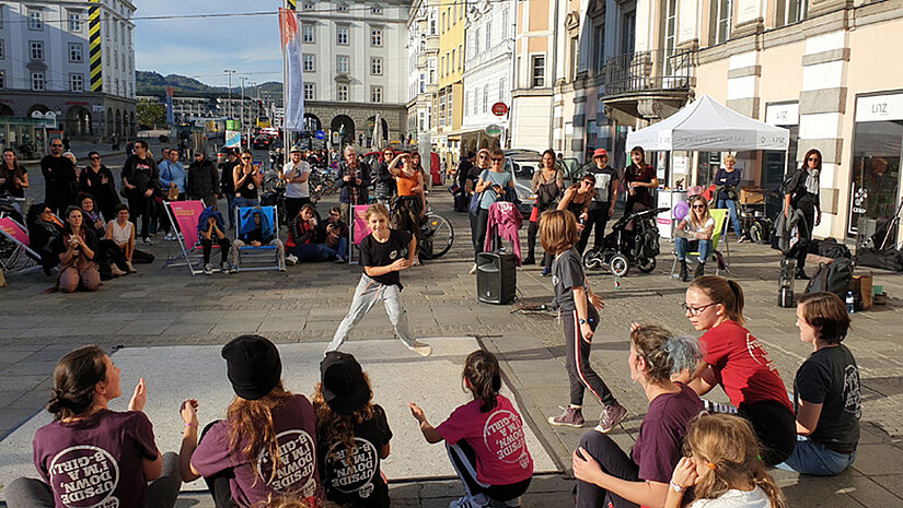 Infostand Linzer Hauptplatz