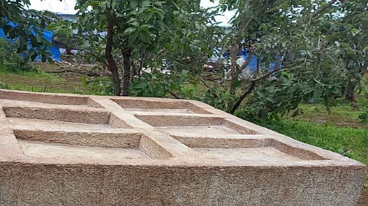 Waschbeckenblöcke in Ura, Äthiopien.