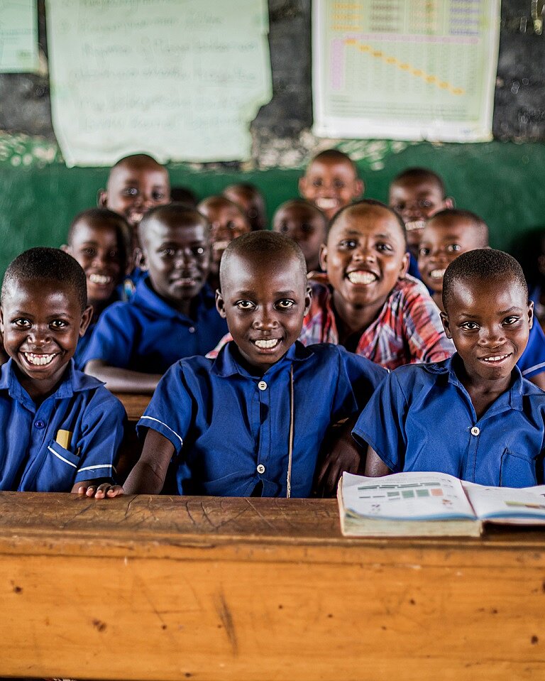 Eine Schulklasse in Ruanda