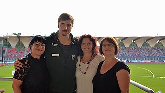 Plan-Pate David Storl beim Meet & Greet in Erfurt.