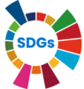 Buntes Icon mit dem Buchstaben "SDGs" in der Mitte. Es steht für die 17 globalen Nachhaltigkeitsziele.