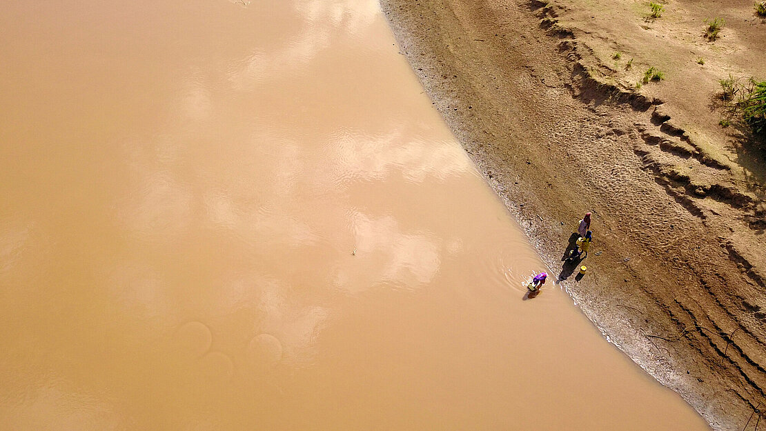 Der Tana Fluss in Tana-River-County in Kenia