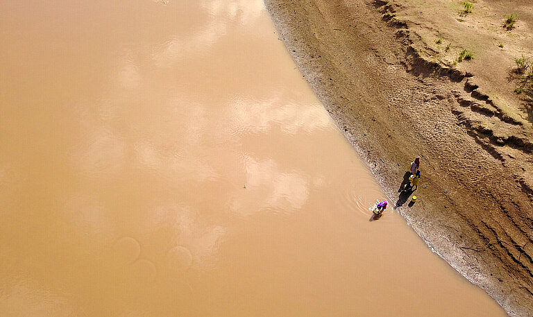 Der Tana Fluss in Tana-River-County in Kenia