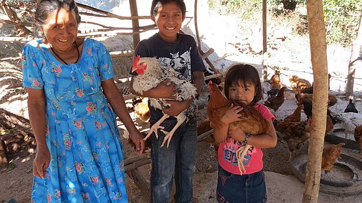 Mit diesem Geschenk unterstützen Sie eine Familie beim Aufbau einer eigenen Geflügelzucht. So helfen Sie, das Einkommen der Familie zu erhöhen und die Ernährung der Kinder zu verbessern.