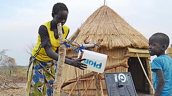 Die Verbesserung der Wasser- und Hygieneversorgung ist einer der Schwerpunkte von Plans Nothilfe-Programm in Uganda. © Plan