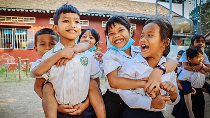 In den Pausen wird es laut an der Nokor-Krao-Grundschule. © Hartmut Schwarzbach/argus In den Pausen wird es laut an der Nokor-Krao-Grundschule. © Hartmut Schwarzbach/argus
