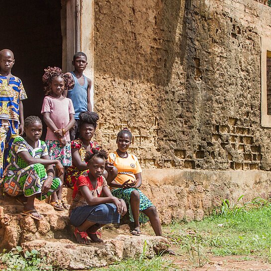 Mitglieder des Plan-Schulkomitees in Bossangoa