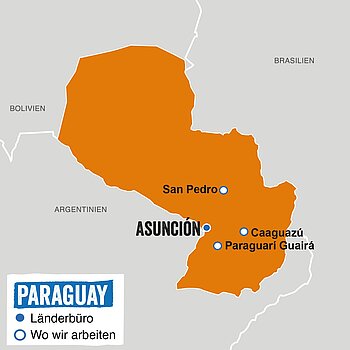 Paraguay Laenderkarte Paraguay Laenderkarte