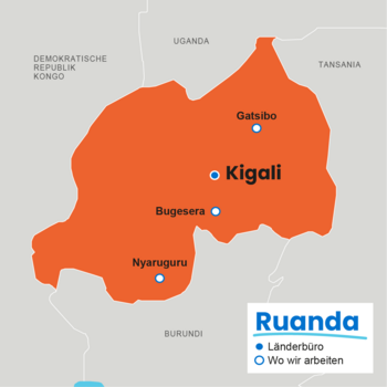 Ruanda Landkarte
