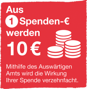 Aus 1 Spenden€ werden 10€