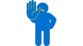 Icon eines Kindes, dass die rechte Hand nach vorne streckt