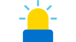 Icon einer Leuchte. Sie steht für ein Alarm-Signal.