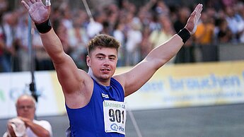 Sehen Sie Plan-Pate und Titelfavorit David Storl bei den Deutschen Leichtathletik-Meisterschaften in Nürnberg. © Beautiful Sports / Axel Kohring