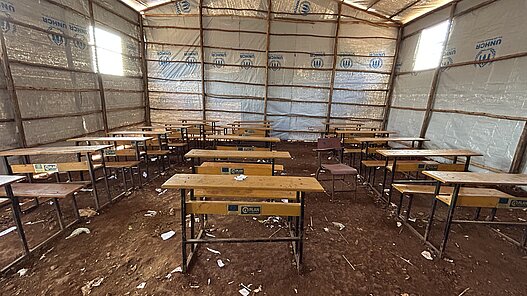 Ein Klassenzimmer in Ura, Äthiopien