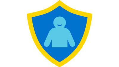 Schutzschild mit einem Mädchen drauf