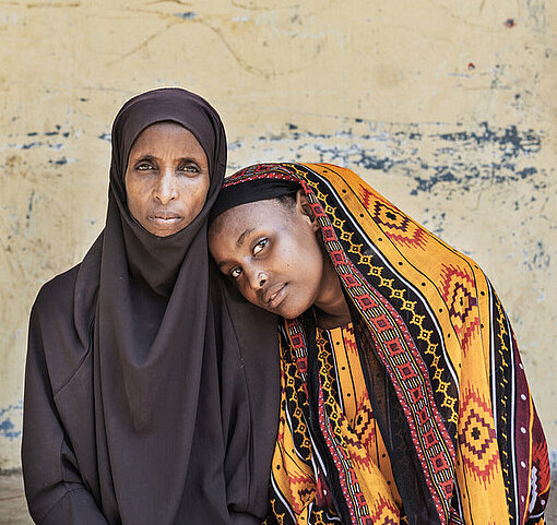 Zehara mit ihrer Tochter Fatuma