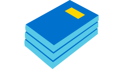 Icon von einem Bücherstapel.