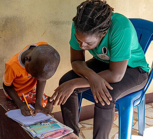 Mutter und Sohn aus Haiti