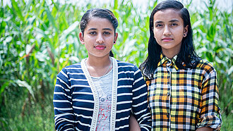 Junge Menschen wie Sabina und Sarita fordern Maßnahmen, damit Mädchen und Frauen über die Risiken und Gefahren des Menschenhandels Bescheid wissen.