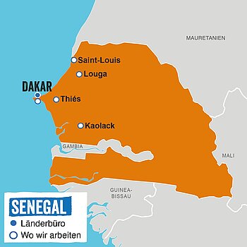 Senegal Landkarte Senegal Landkarte