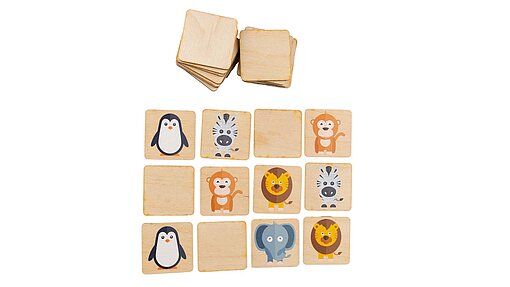 10250_merkspiel_mit_tiermotiven Legespiel aus Holz mit Tiermotiven.