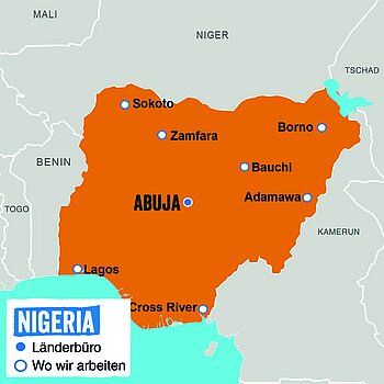 Nigeria Landkarte
