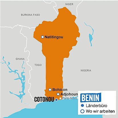 Benin Landkarte