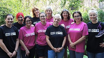 Auch Mitarbeiterinnen von Plan International gehen jährlich bei dem Women's Run an den Start. (Hier das Team von 2016.) © Plan International