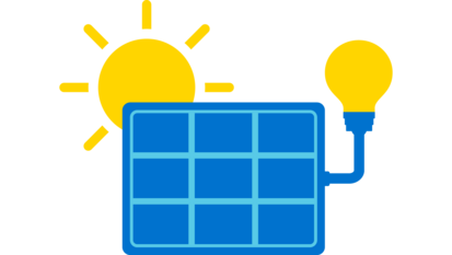 Icon eines Solarpanels.