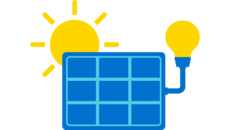 Icon eines Solarpanels.