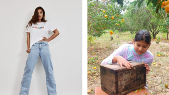 Nilam Farooq und Projektteilnehmerin aus Boliven