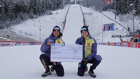 Auch ein Partner ein Partner der Skisprung-Nationalmannschaft unterstützte die Vier-Chancen-Tournee und übernahm eine Sprung-Patenschaft.