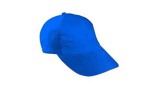 10089 Kinder-Cap, blau Leuchentend blaue Cap mit Ziernähten auf dem Schirm.