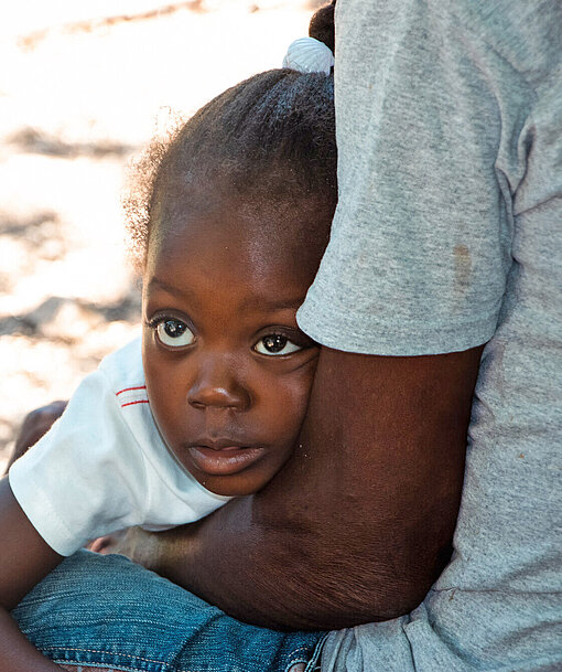 Patenmädchen in Haiti