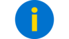 Icon eines blauen Kreises mit einem i in der Mitte. Es steht für Information.