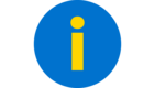 Icon eines blauen Kreises mit einem i in der Mitte. Es steht für Information.