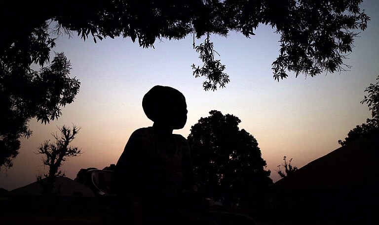 Silhouette einer Frau aus Guinea-Bissau