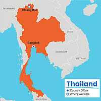 Landkarte Thailand
