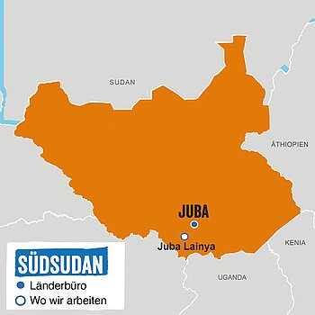 Suedsudan Landkarte