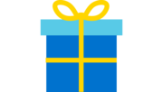 Icon eines Geschenks mit Schleife.